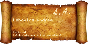 Lebovics Andrea névjegykártya