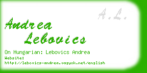 andrea lebovics business card